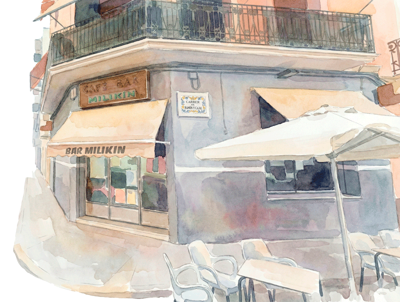 Bar-milikín-acuarela